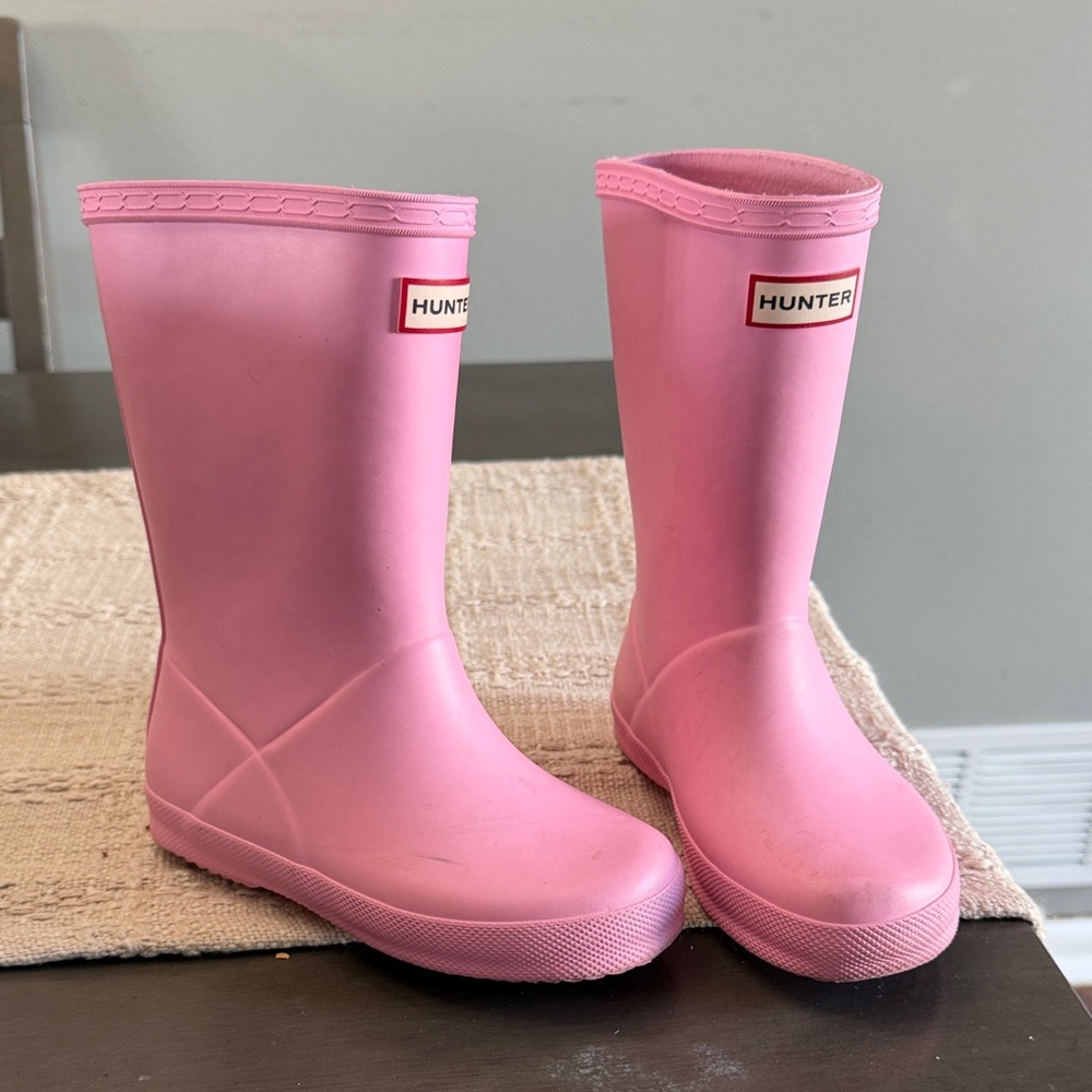 Hunter Kids Bubblegum Pink Waterproof Rain Boots